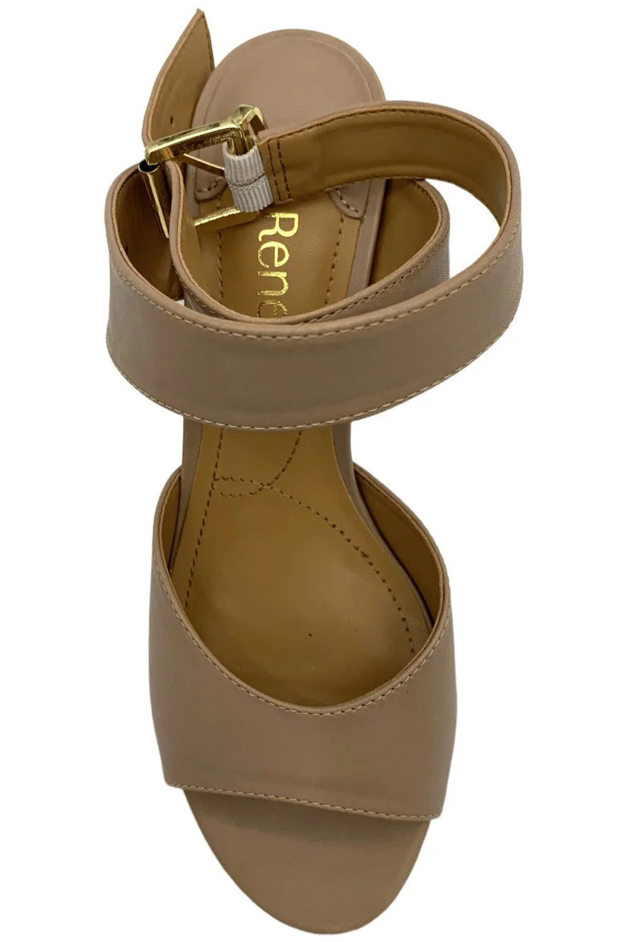 J. Renee Women's Soncino Sandal Heels Nude Nappa - Medium - Picture 2 of 3